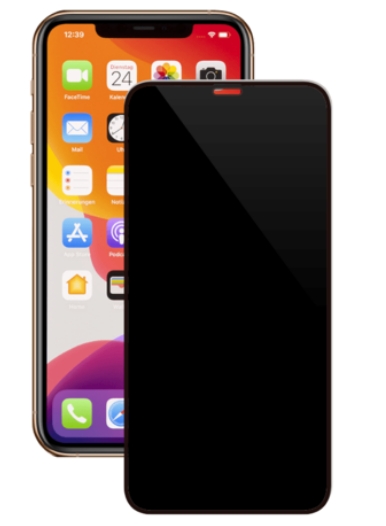 Защитное стекло для iPhone XS Max/11 Pro Max 3D Privacy Full Glue 0.3 мм, Deppa (62598) Черная рамка