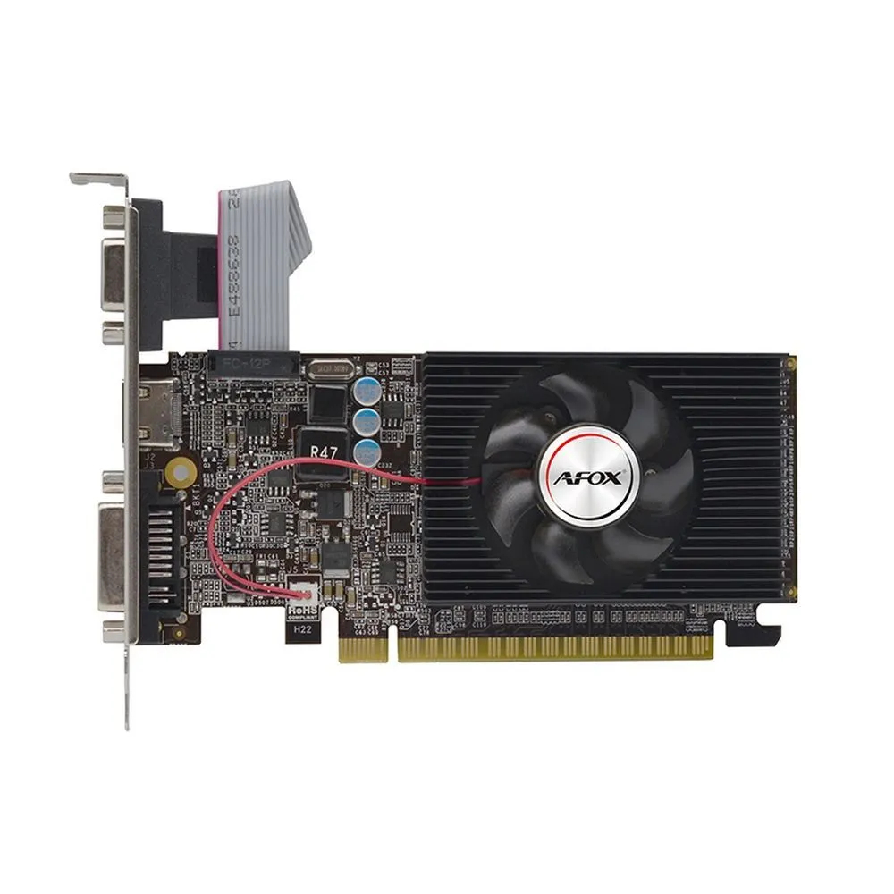 Видеокарта GeForce GT610 Afox 1Гб GDDR3,64bit,DVI HDMI VGA (AF610-1024D3L7-V6)