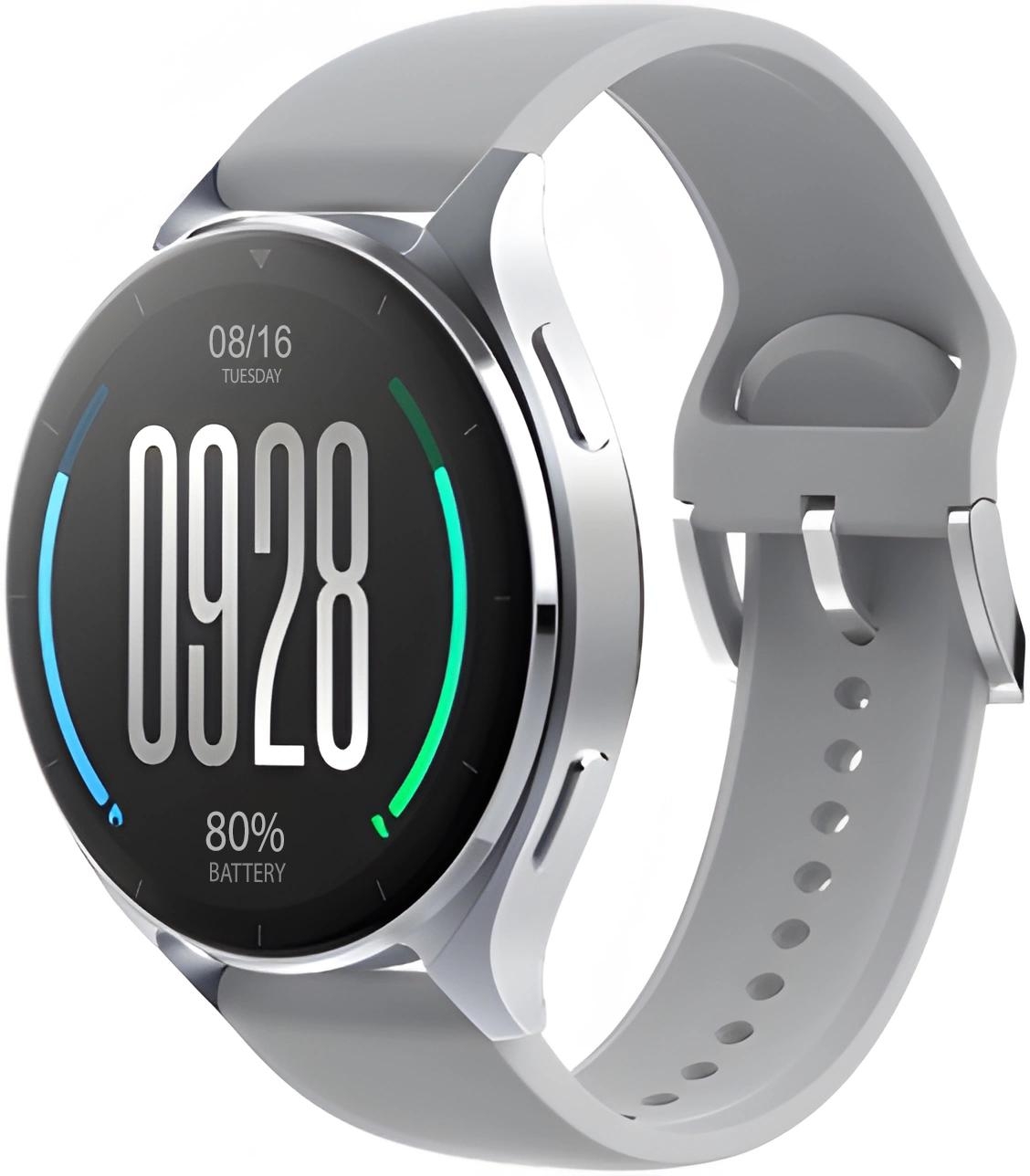 Смарт-часы Xiaomi Watch 2 46мм 1.43" AMOLED корп.серебристый рем.серый разм.брасл.:140-210мм (BHR8034GL)