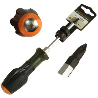 Отвертка PH1, 100мм, усиленная, S2, 57..61HRC, трехкомпонентная рукоятка, Дело техники 742014