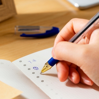 Ручка шариковая DELI "Arris Golde" синяя, 07мм (CQ40-BL)