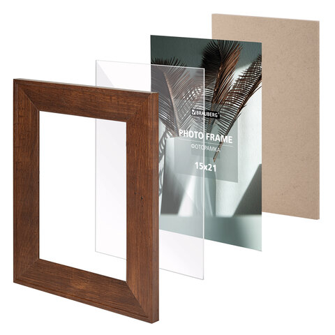 Фоторамка 15*21см. BRAUBERG "Cardinal" МДФ, красное дерево (391252)