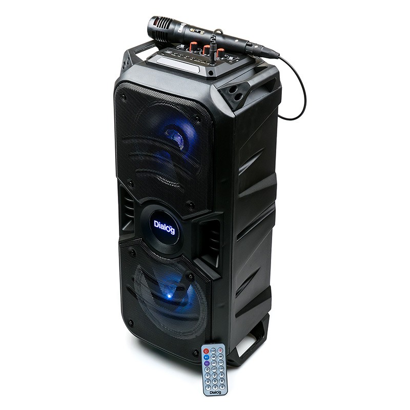 Портативная колонка Dialog AO-11 26вт. Bluetooth, FM, USB, SD, LED, караоке с микрофоном