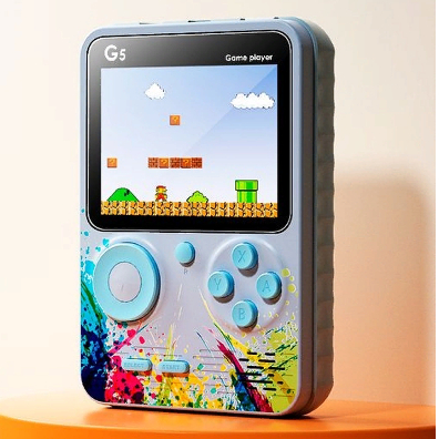 Портативная игровая приставка с гемпадом 16 бит G5 500 игр питание USB Серый