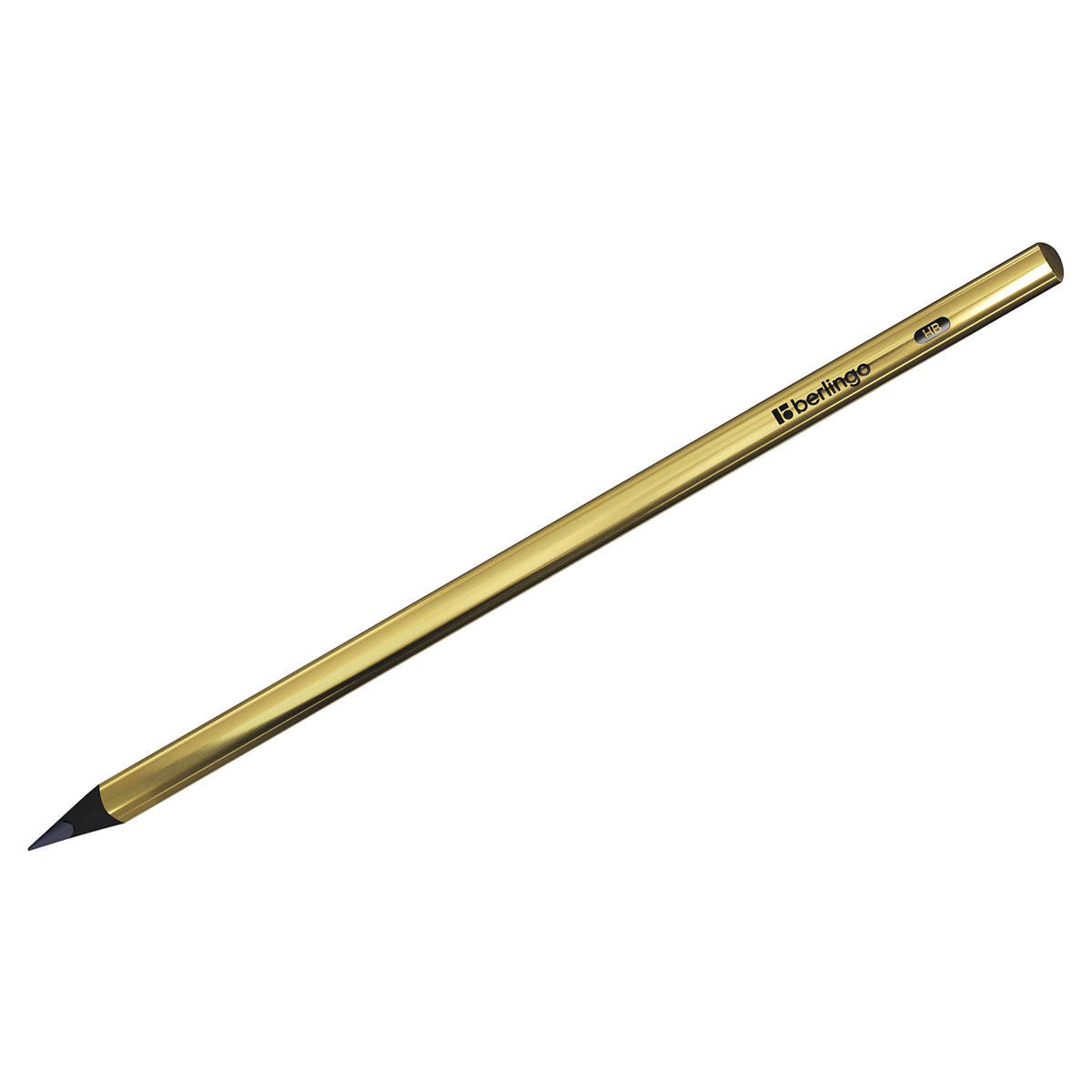 Карандаш ч/гр. BERLINGO "Pure Gold" HB, черн. дерево, трехгран. (BP01330)