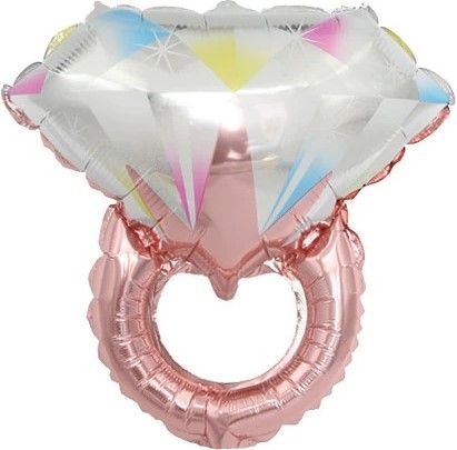 Шар воздушный "Кольцо с бриллиантом" 43 см. фольгир., (160762)