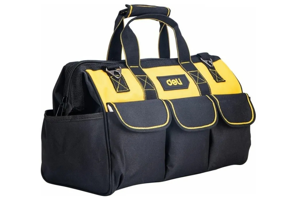 Сумка для инструментов Deli DL430117  400 x 200 x 270мм, 14 карманов, плечевой ремень, ткань Оксфорд