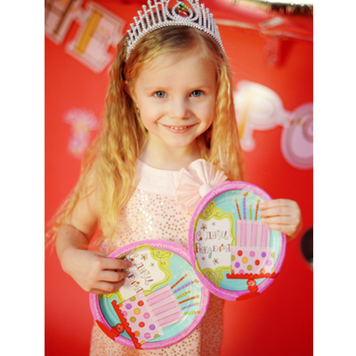 Бумажные тарелки 17 см "Сладкий праздник" набор 8шт (1502-1310)