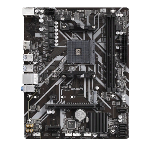 Мат.плата SocAM4 AMD B450 Gigabyte B450M-K (mATX,2DDR4,M.2,PCI-E16,PCIE-E,HDMI,PC3600)