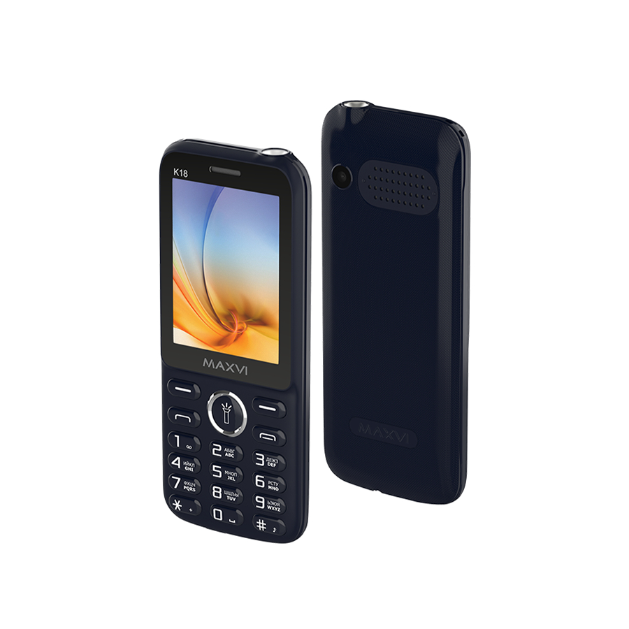 Сотовый Maxvi K18 Blue 2sim/2.4"/320*240/microSD/1.3МП/Bt/800мАч/моноблок