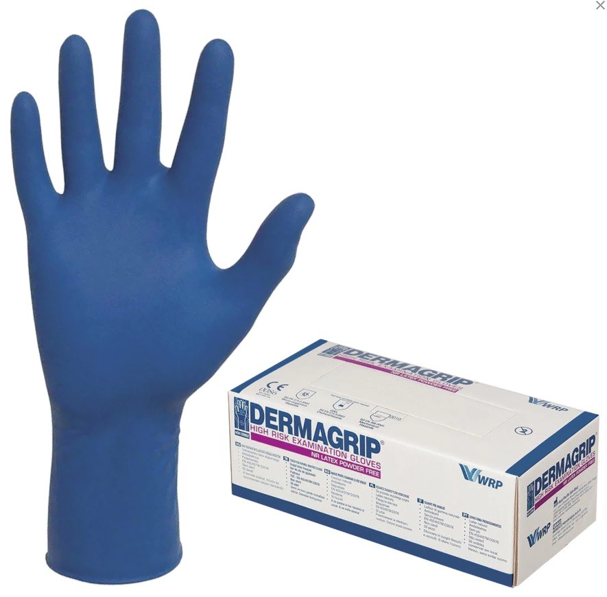 Перчатки латексные DERMAGRIP 25 пар (50шт)  M сверхпрочные (D1402-14)