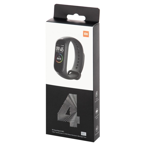 Фитнес-браслет Xiaomi Mi Band 4 NFC Black 0.95"/And4.4,iOS 9/Bt/WR50