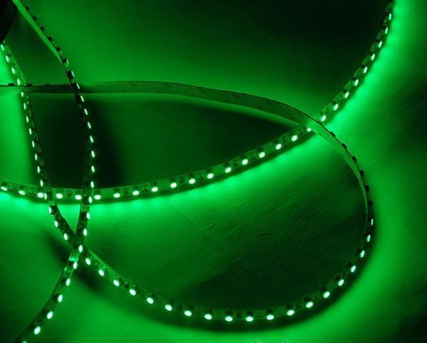 лента светодиодная 12в, 3528, 120шт/м, 9.6вт/м, зеленый