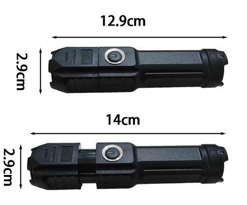 Фонарик ручной Hiking 2023009, LED T6,  5вт, 1200мАч, microUSB