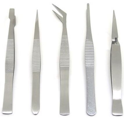 Пинцеты KS-5, набор 5 штук