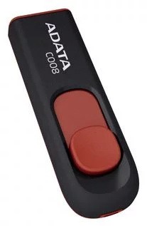 Флеш-накопитель USB2.0 32Gb A-data C008 Черный\Красный AC008-32G-RKD
