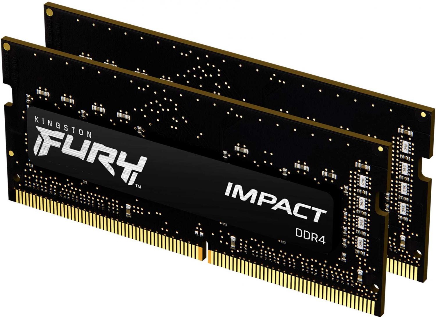 Память оперативная/ Kingston 32GB 3200MT/s DDR4 CL20 SODIMM (Kit of 2) FURY Impact