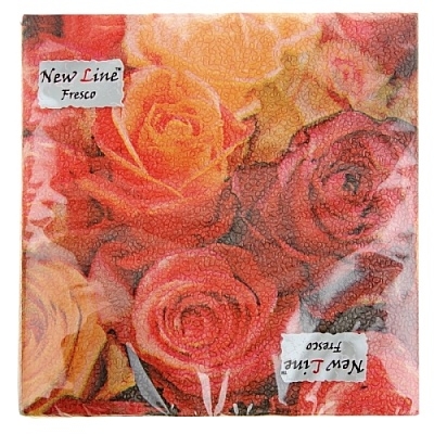 Салфетки бумажные Розы кимберли  (СЛФ21170) 33*33 20листов 2х-слойные