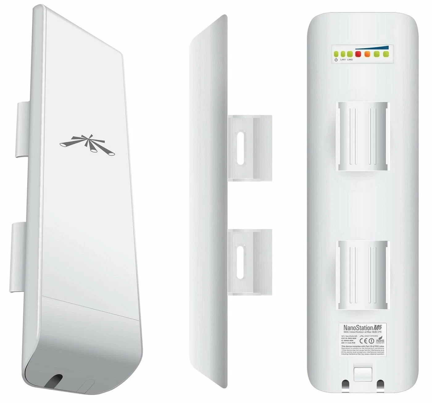 Точка_доступа Ubiquiti NanoStation_M5 (NSM5) 802.11n 150_Mbps 5_ГГц_внешняя_до_15_км