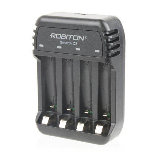 Зарядное устройство Robiton Smart4 C3, Ni-Zn/Ni-MH/Ni-Cd, 4слота, AA/AAA, USB