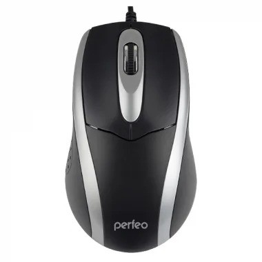 Мышь USB Perfeo TOUR (PF-A4751) оптическая, 3кн. 1000dpi Black/Silver
