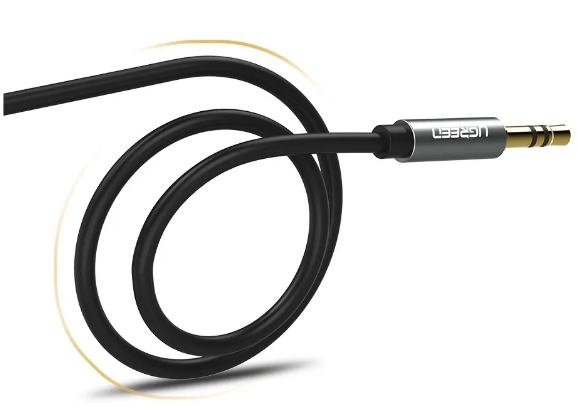 Кабель_аудио 3.5дж-3.5дж - _1м соединитель UGREEN AV119 (10733) черный