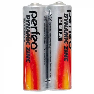Батарейка AA(R6) Perfeo Dynamic Zinc запайка 2шт./1,5В. солевые