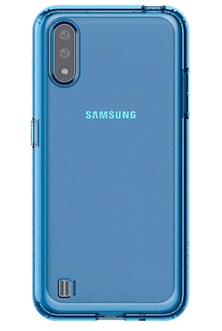 Накладка для Samsung Galaxy M01 araree M cover синяя (GP-FPM015KDALR)