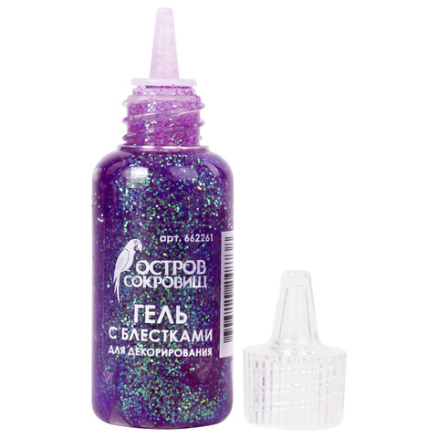 Гель с блестками ассорти Остров сокровищ 20мл. неон (662261)