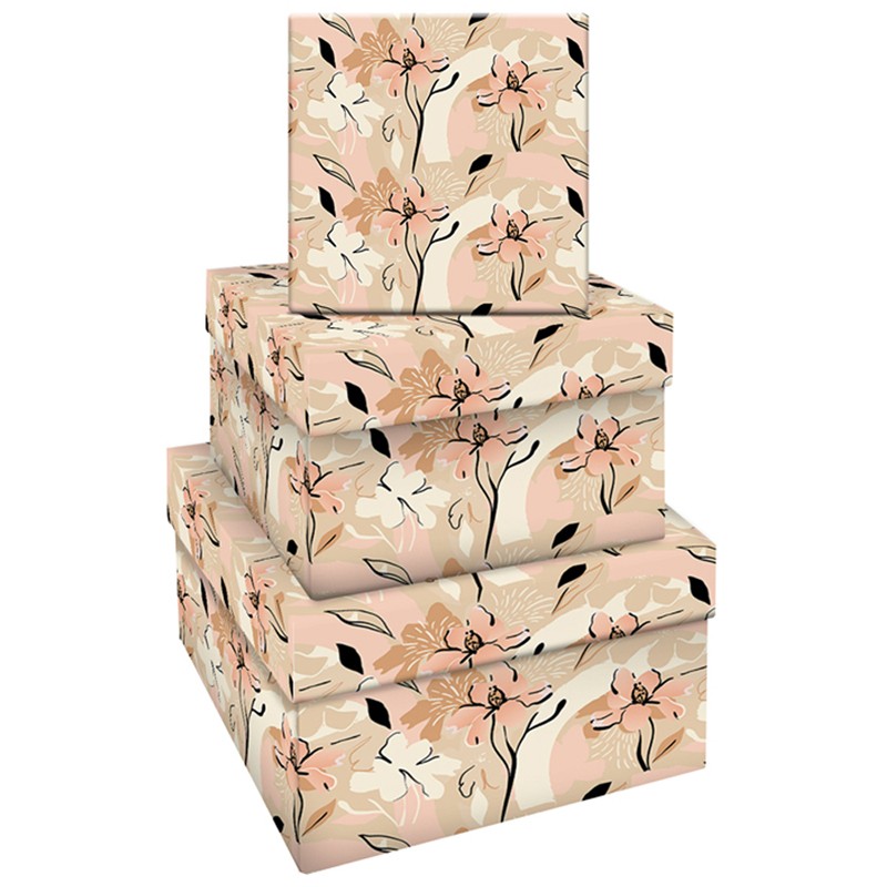 Коробка подарочная квадратная "Floral mood" 18,5*18,5*10см MESHU MS_46589