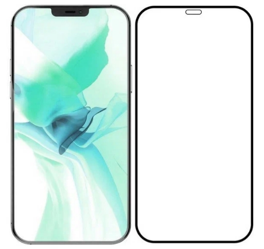 Защитное стекло для iPhone 12/12  Pro Full Glue Premium Krutoff (black)