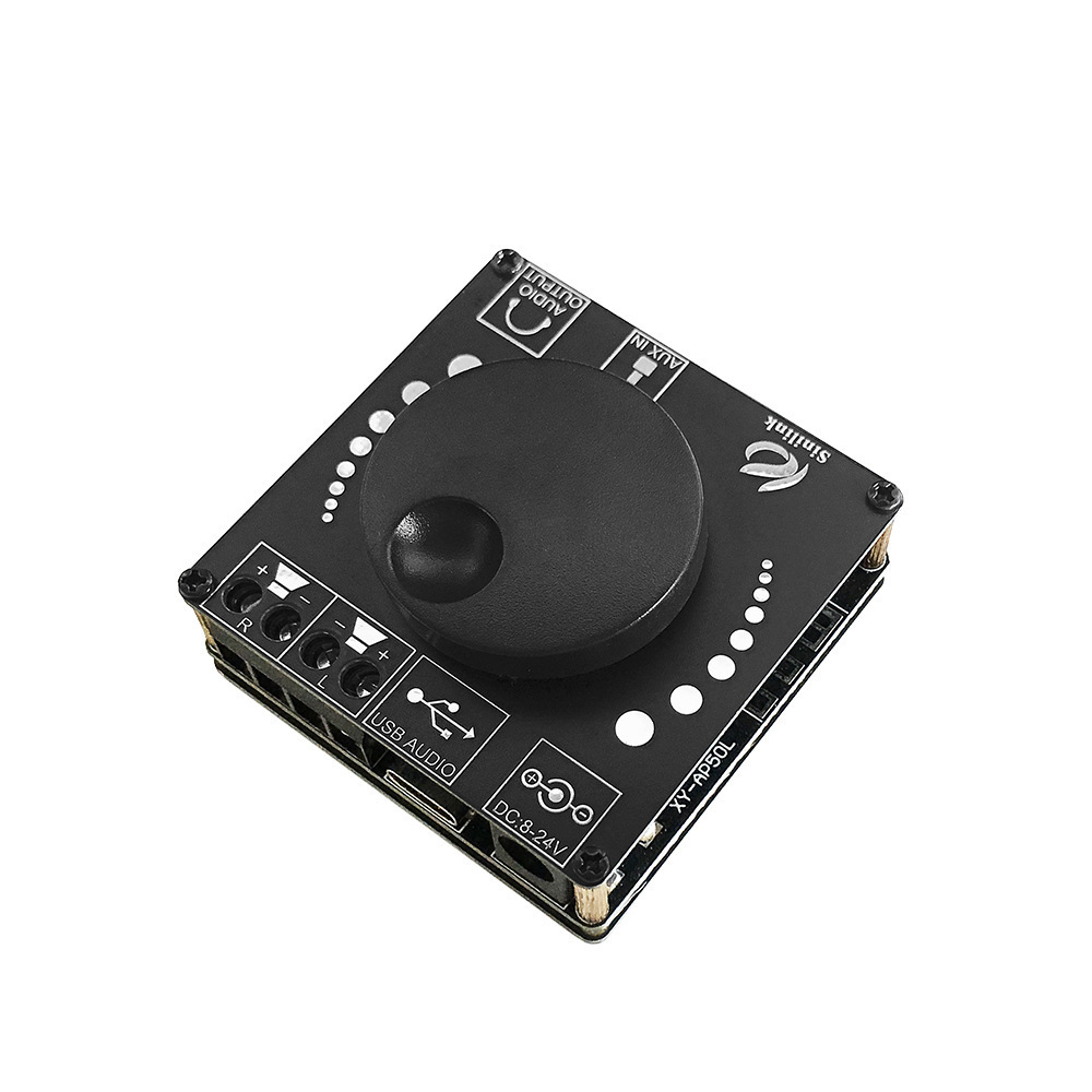 Модуль усилителя звука  2*50Вт, 8..24в, AP5090D, bluetooth, USB Type-C, AUX, XY-AP50L