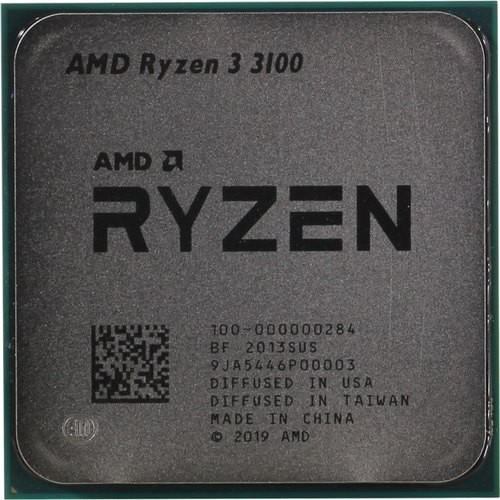 Процессор AMD AM4 Ryzen 3 3100 (4ядра/8потоков*3,6ГГц-3,9ГГц,16Мб, 65Вт) oem