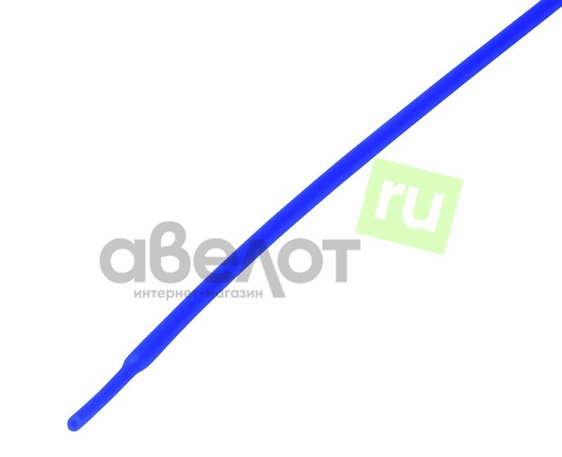 Трубка термоусадочная 2:1,   1.0/0.5мм, синяя, подавление горения, отрезок 1м, Rexant