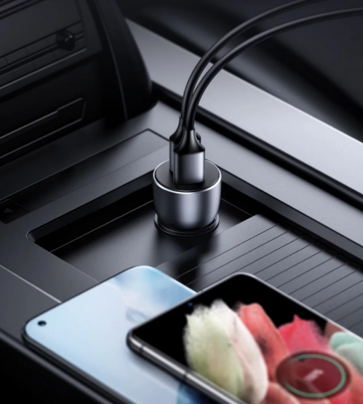 Автомобильное_З\У - USBx2 UGREEN CD213 (10144) 36W, QC 3.0, темно-синее