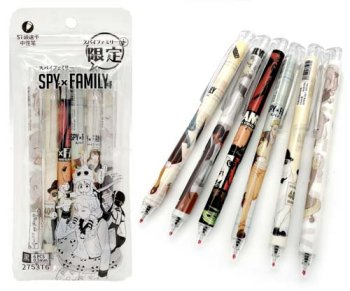 Набор ручек гелевых 06шт. Intelligent "Шпионы" черный, 0,5 мм, игольч. (CW-37/2753Т6)