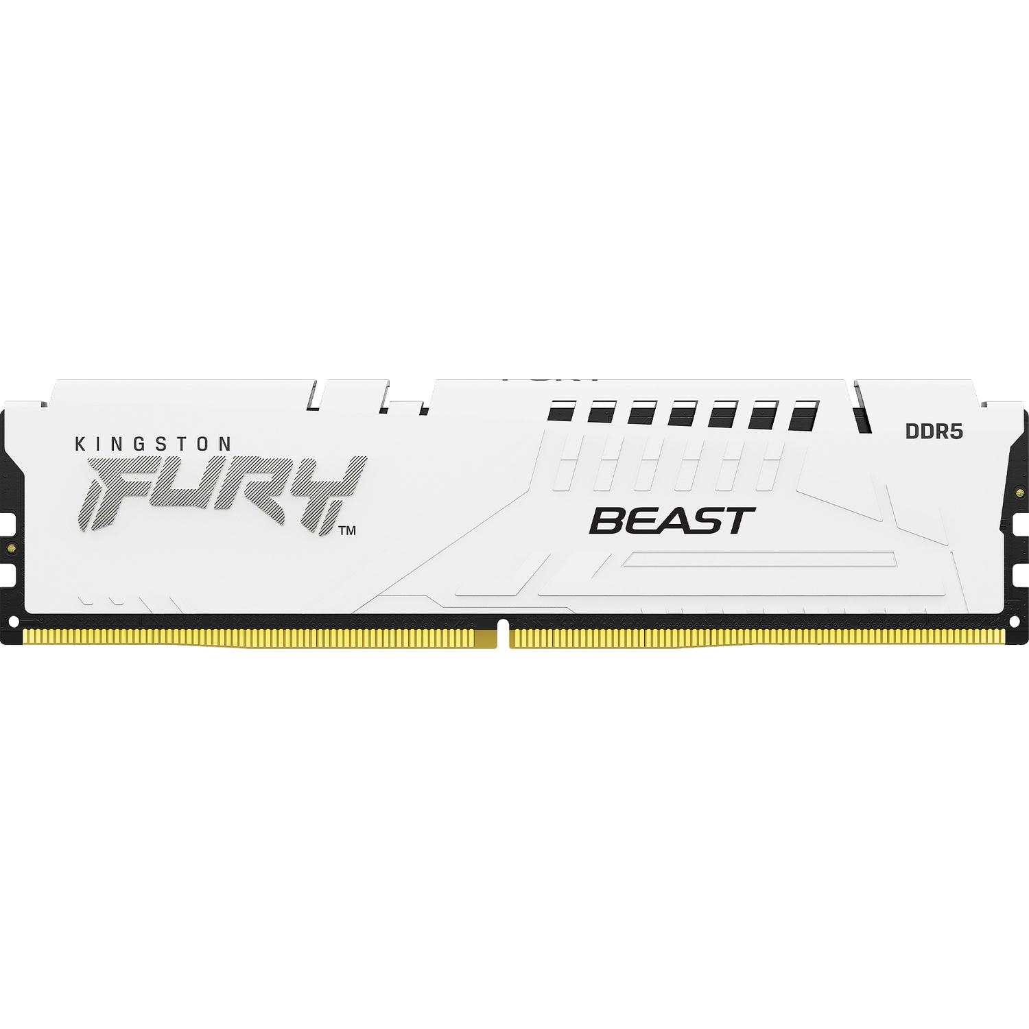 Память оперативная/ Kingston 32GB 5600MT/s DDR5 CL40 DIMM FURY Beast White XMP