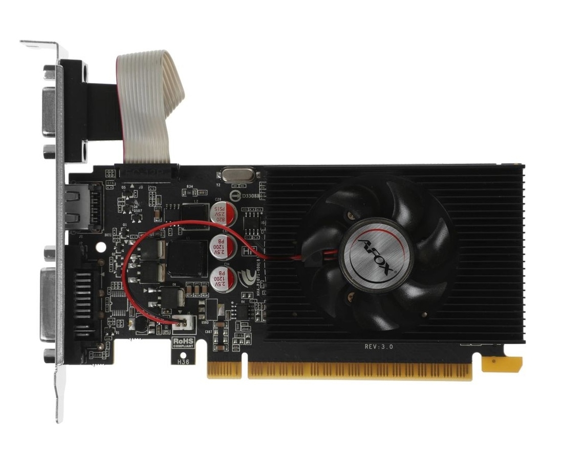 Видеокарта GeForce GT730 AFOX 2Гб GDDR3,128bit,VGA,DVI,HDMI LP Single Fan (AF730-2048D3L6) ret