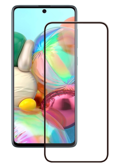Защитное стекло для Samsung Galaxy A72 (2021) 3D Full Glue 0.3 мм, Deppa (62715) Черная рамка