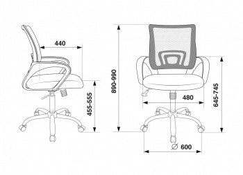 Кресло Бюрократ CH-695NSL черный TW-01 сиденье черный TW-11 крестовина металл хром (1164730) CH-695N