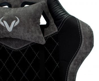 Кресло игровое Zombie VIKING 7 KNIGHT Fabric черный текстиль/эко.кожа с подголов. крестовина металл