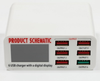 Зарядное устройство WLX-896 (40W, 5xUSB[5V 2.4A], 1xUSB[Quick Charge 3.0])