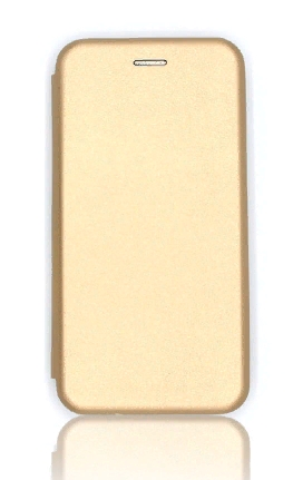 Чехол-книжка для iPhone X/XS INNOVATION Book золотой,на силиконовой основе и магните