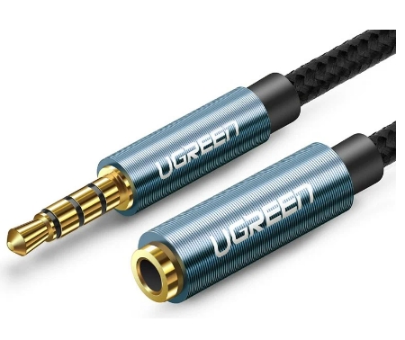 Кабель_аудио 3.5дж-3.5дж - _1м удлинитель UGREEN AV118 (40673) черный