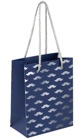 Пакет подарочный "Man Style" 11,4x6,4x14,6см, синий, Золотая Сказка 608243