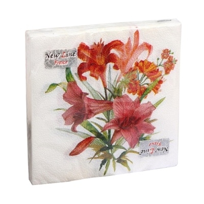 Салфетки бумажные Лилия (СЛФ21179) 33*33 2х слойные 20шт