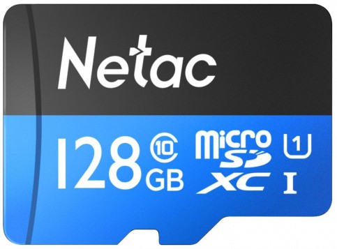 Карта памяти MicroSDXC 128Gb Netac P500 Class10 U1 [NT02P500STN-128G-R] (SD адаптер)