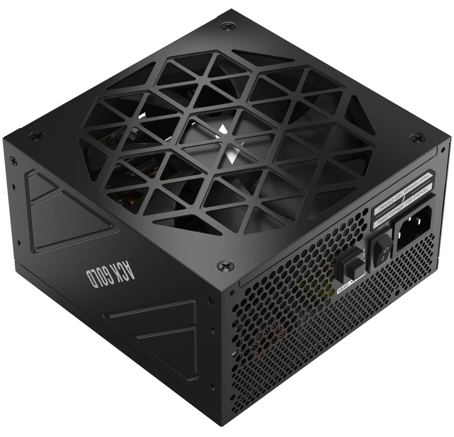 Блок питания 850Вт 1STPLAYER ACK GOLD 850W Black (ATX 3.1, PCle 5.1,APFC,140мм,3PCI-E,8SATA,80+Gold,модульный,конденсаторы Teapo)[HA-850BA2-BK]