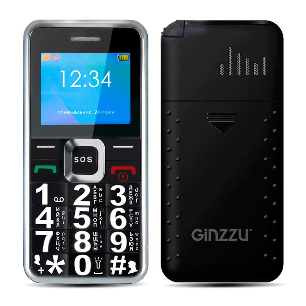 Сотовый Ginzzu MB505 Black  1sim/1.77