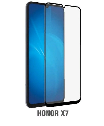 Защитное стекло для Realme C53/C51/C63/C61/Note 50/Honor X7/X7aX7a Plus с цветной рамкой (fullscreen) (DF hwColor-135) (black)